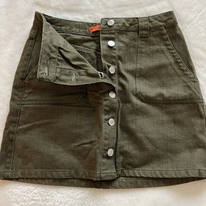 Signature 8 Army Green Denim Skirt
